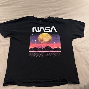 NASA Black Graphic T-Shirt